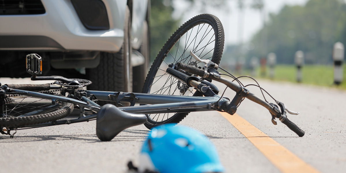 crash with bicycle